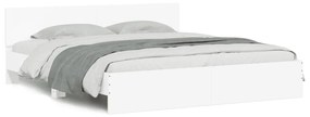 Giroletto con testiera bianco 200x200 cm