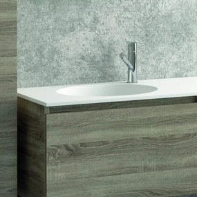 Kamalu - composizione bagno 175cm, composta da mobile con lavabo doppio, due specchi led e colonna sp-175c