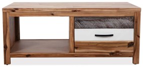 Tavolino da caffè in legno massello d&#039;acacia 90x50x37,5 cm