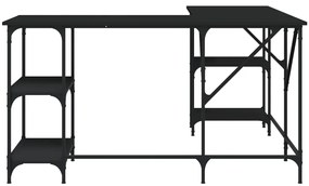 Scrivania Nera 139x139x75 cm in Legno Multistrato