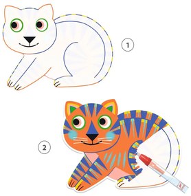 Disegni da colorare magici - Animali con motivi geometrici