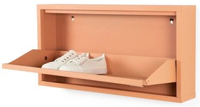 Scarpiera color salmone in metallo con ante ribaltabili 75x37,5x12,5 cm Billy – Spinder Design