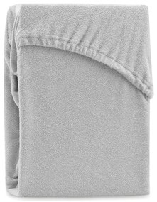 Lenzuolo con angoli grigio chiaro in terry 140x200 cm Ruby – Restilo