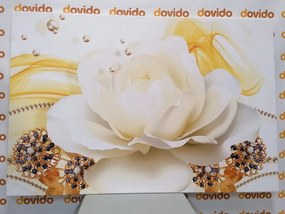 Stampa su tela – Rose di lusso con astrazione
