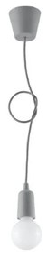 Lampada a sospensione grigia ø 5 cm Rene - Sollux