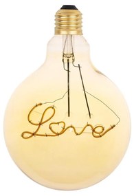 Lampada LED E27 a Filamento con scritta LOVE 2W - G125 Colore Bianco Molto Caldo 2.000K