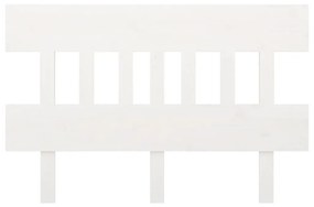 Testiera per letto bianca 163,5x3x81 cm legno massello di pino