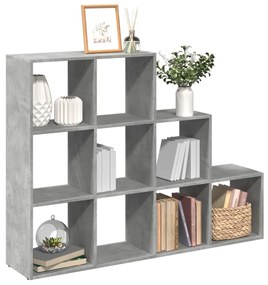 Libreria 4 Ripiani Grigio Cemento 137,5x29x103,5 Cm Truciolato /