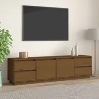 Mobile Porta TV Miele 176x37x47,5 cm in Legno Massello di Pino 814322