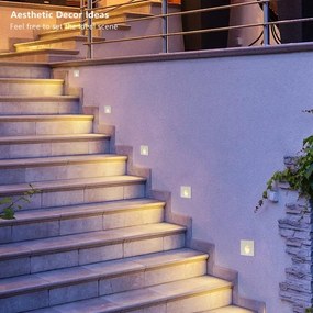 Brilagi - Lampada a incasso LED da esterno STAIRDOT LED/2W/230V bianca IP65 quadrata
