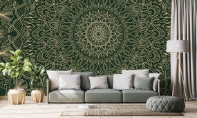 Carta da parati autoadesiva – Mandala decorativa dettagliata in verde