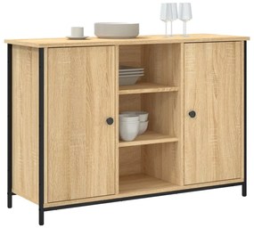 Credenza rovere sonoma 100x35x70 cm in legno multistrato