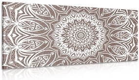 Stampa su tela – Mandala armonia su sfondo marrone