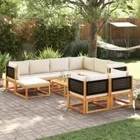 Set Divani da Giardino 10pz con Cuscini Legno Massello Acacia 3278882