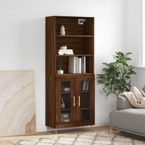 Credenza Rovere Marrone 69,5x34x180 Cm İn Legno Multistrato /