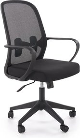 Sedia da ufficio Orcano in tessuto e rete nera – 62x65x101-111 cm