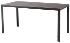Tavolo da pranzo per giardino California NEW GARDEN in acciaio con piano in polietilene antracite per 6 persone 78x156cm