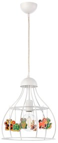 Lampadario Pop Sospensione NOE  1 - E27 bianco paralume multicolore E27 Ø30cm