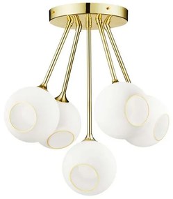 Ballroom Molecule Lampada A Sospensione White Snow/Oro - Design By Us