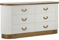 Com in legno bianco e marrone cm 152x40x77