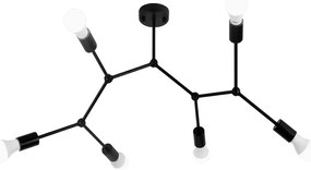 LAMPADA DA SOFFITTO NERA METALLO LOFT APP737-6C Black