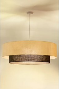 Brilagi - Lampadario LED a sospensione su cavo Stile BOHO 3x E27/15W/230V Ø 80 cm crema/marrone