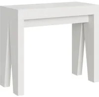 Consolle Allungabile 90-300x42x77 cm in Nobilitato Bianco