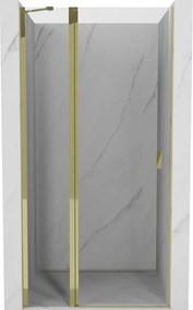 Mexen Mist porta doccia a battente 115 cm, trasparente, dorato - 8A4-115-000-50-00