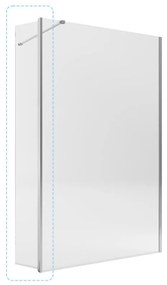 Box doccia walk-in Single L 30 x H 200 cm, vetro 8 mm cromo