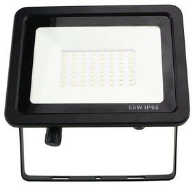 Faro Led Flood Light Slim 50W IP65 Bianco Neutro Carcassa Nera Sensore PIR Opzionale CL1918