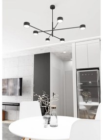 Lampadario da soffitto in acciaio NATSU 6 nero 6xGX53 Colore del corpo Nero
