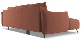 Divano angolare rosa (con penisola a sinistra) Malie – Makamii