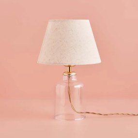 Lampada da tavolo AYD 1xE27/40W/230V crema/trasparente