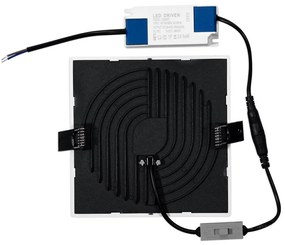 Pannello LED 12W da incasso Quadrato Foro Tondo Ø130mm CCT Colore Bianco Variabile CCT