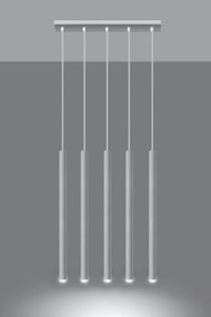 Lampadario in Acciaio a sospensione 5xG9 PASTELO 5 Bianco