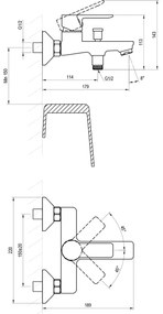 Ravak X070491 - Miscelatore per vasca SOLAR nero