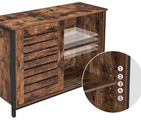 Armadietto con porte scorrevoli FIRA marrone/nero