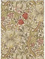 Morris & Co Carta da parati Golden Lily - Biscuit/ Brick