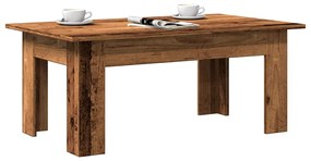 Tavolino Salotto Legno Antico 100x60x42 Cm İn Legno Multistrato /