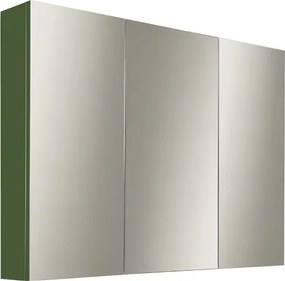 Specchio contenitore bagno a 3 ante 80xh60 cm in legno Verde Opaco