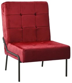 Poltrona Relax 65x79x87 Cm Rosso Vino İn Velluto /