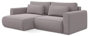 Divano angolare lavanda allungabile/con contenitore (con penisola a sinistra/con chaise lounge) con rivestimento in velluto Kapua – Makamii