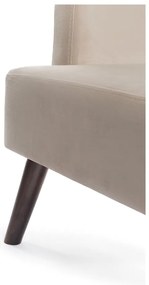 Poltrona in velluto beige Noemye - Bonami Essentials