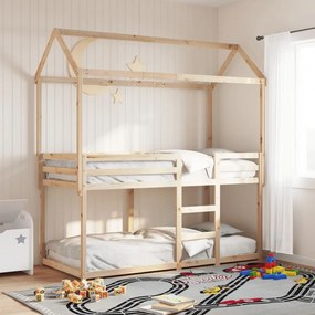 Letto A Castello Senza Materasso 90x190 Cm Legno Di Pino /