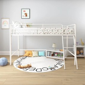 Letto bianco rialzato per bambini 90x200 cm Jodie - Støraa