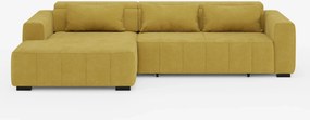Doric Divano angolare con penisola e sedute allungabili con relax elettrico - poggiatesta reclinabili in tessuto smacchiabile T23