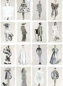 Cole & Son Carta da parati Couture Carousel - Monochrome Pearl