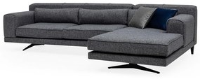 Divano angolare grigio scuro, angolo destro Jivago - Artie