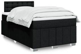 Giroletto A Molle Con Materasso Nero 120x200 Cm İn Tessuto /