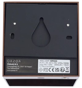 Lampada da parete moderna bronzo scuro con LED e dimmer touch ricaricabile - Joris